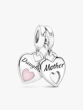 Pandora Double Heart Split Dangle Charm